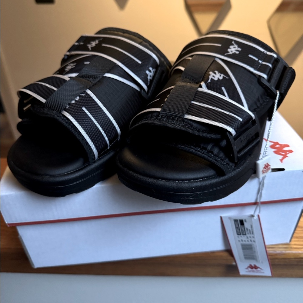 Kappa Black and White Sandals
